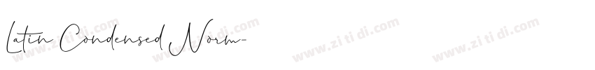 Latin Condensed Norm字体转换